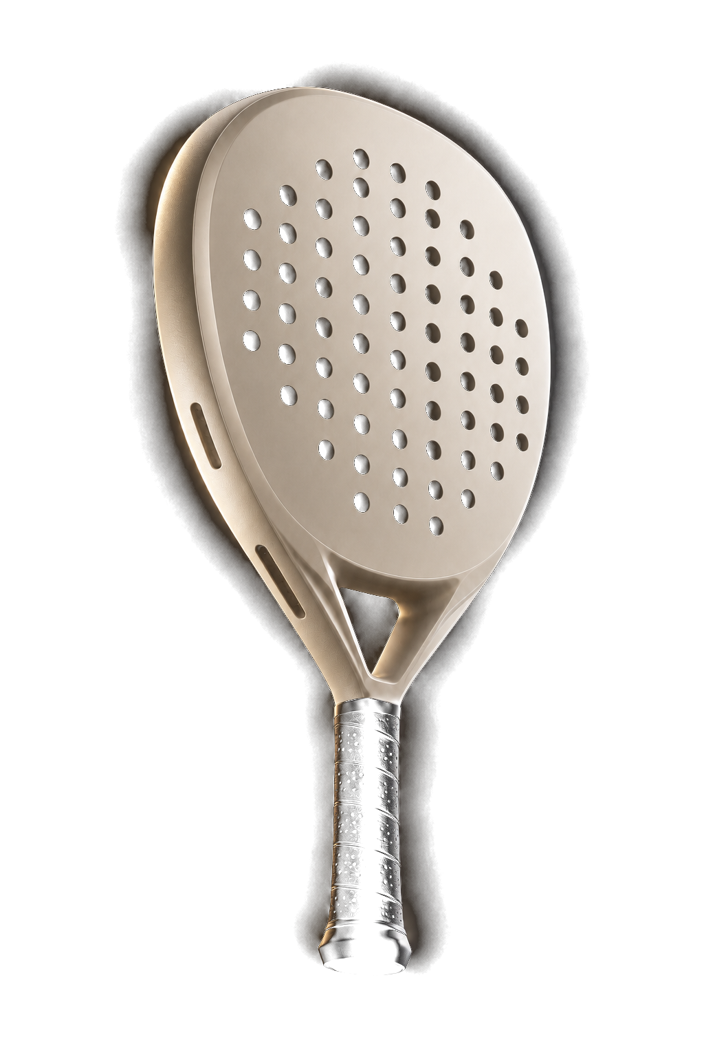 ATTIX smart padel racket teaser silhouette lit against a dark background